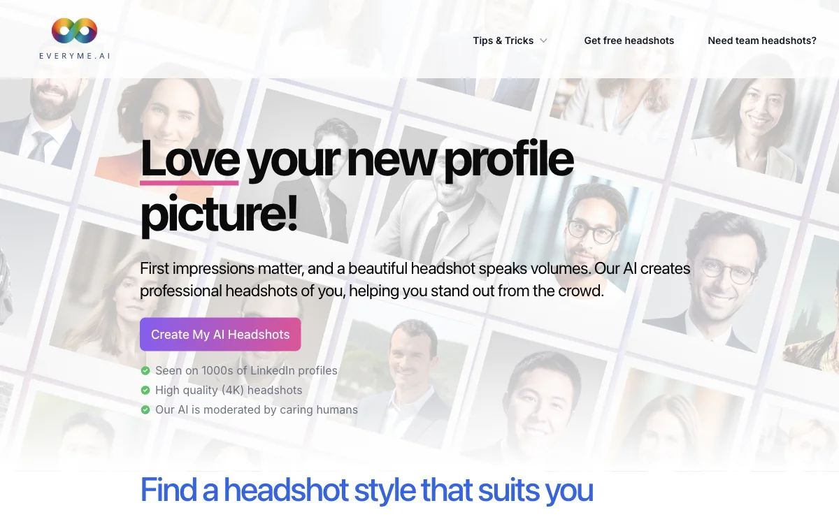 Everyme.ai - Get Stunning Professional Headshots with AI