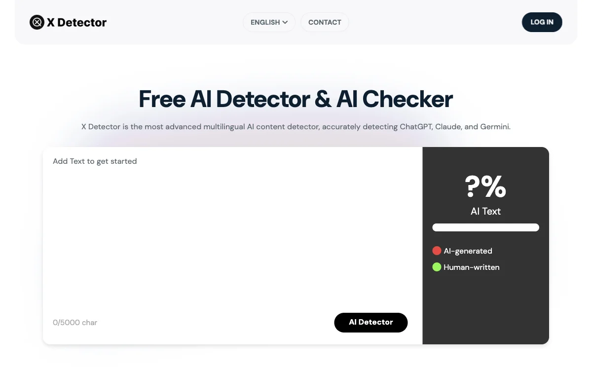 Accurate Free AI Detector for Multiple Models