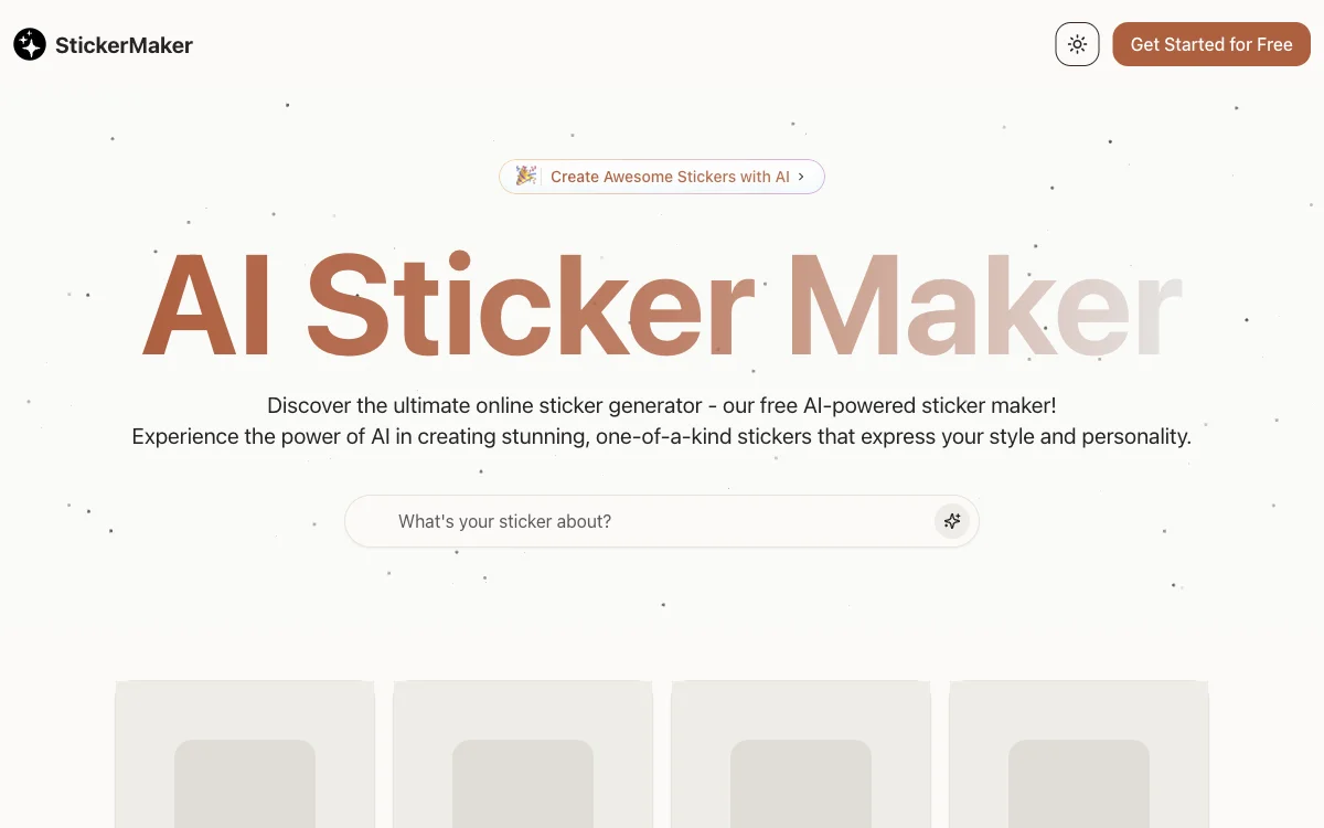 AI Sticker Maker - Free Online Sticker Generator