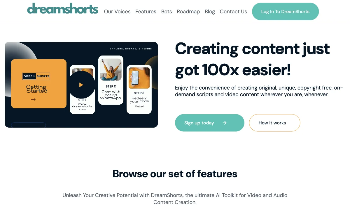 DreamShorts: Revolutionizing Video and Audio Content Creation