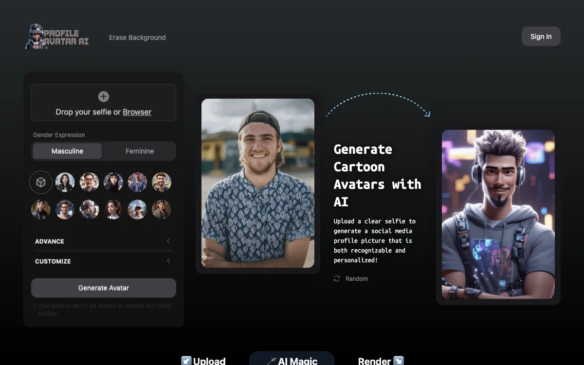 Profile Avatar AI: Create Free and Personalized Cartoon Avatars for Your Digital Presence