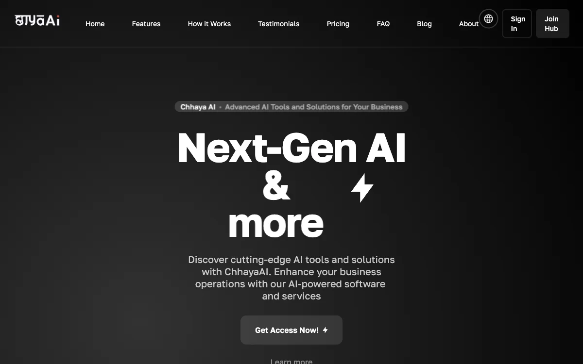 ChhayaAI: Unlock Your Business Potential with Advanced AI Tools