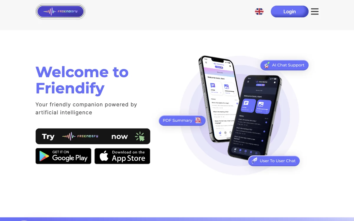 Friendify AI: قوة الذكاء الاصطناعي والاتصال البشري