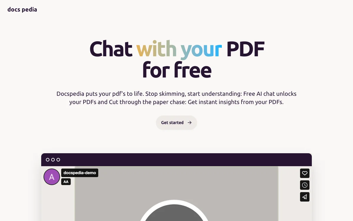 Docspedia: Chat with Your PDFs for Free and Unlock Instant Insights