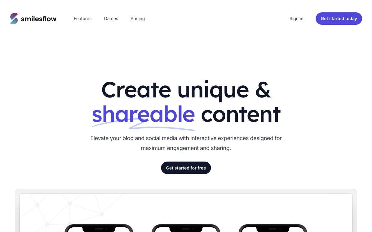 SmilesFlow: Create Engaging & Shareable Content with AI-Powered Games