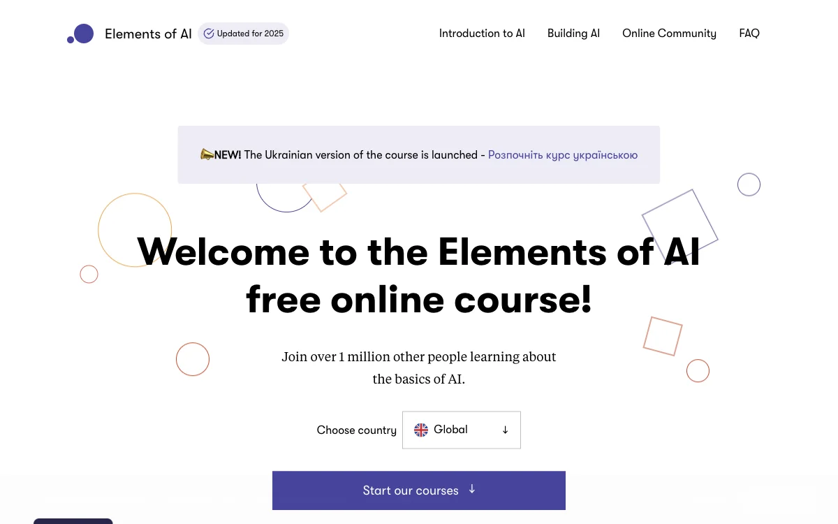 Elements of AI: Free Online Course for Non-Experts to Learn AI Basics