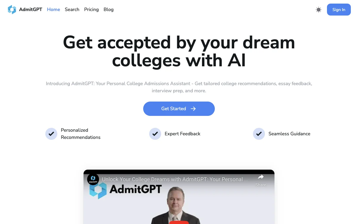 AdmitGPT: Streamlining College Admissions with AI