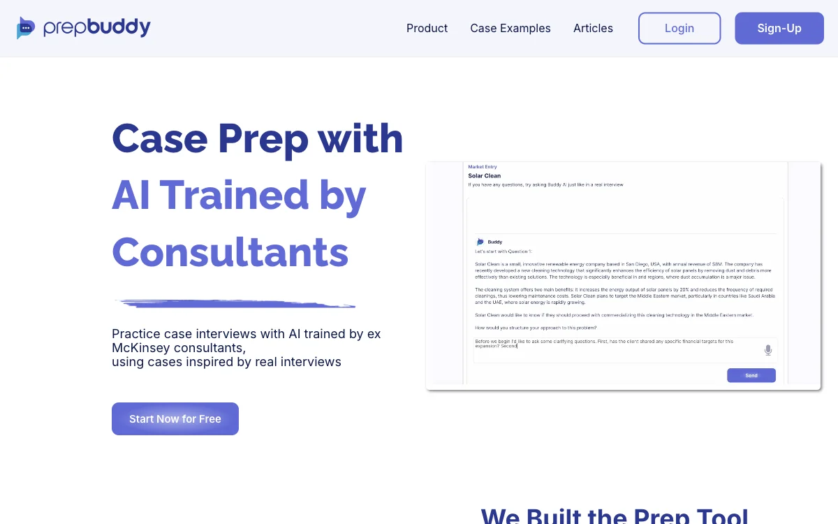 PrepBuddy: AI-Powered Case Prep for Interview Success