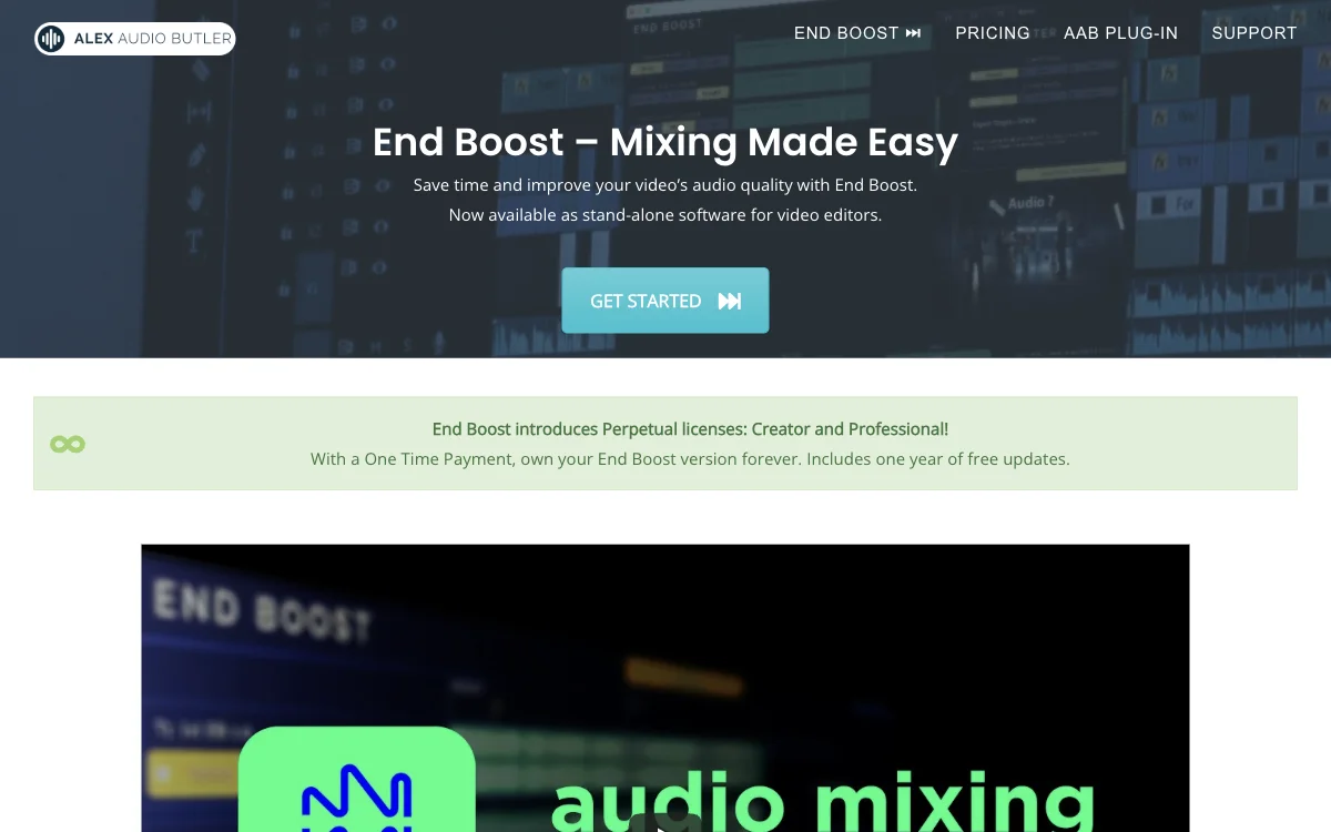 End Boost: AI-Powered Audio Mixing for Superior Video Quality