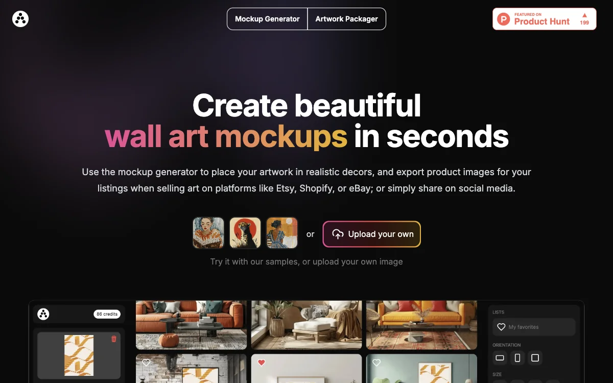 Artadum Mockup Generator Artwork Packager: Create Stunning Art Mockups & Boost Sales