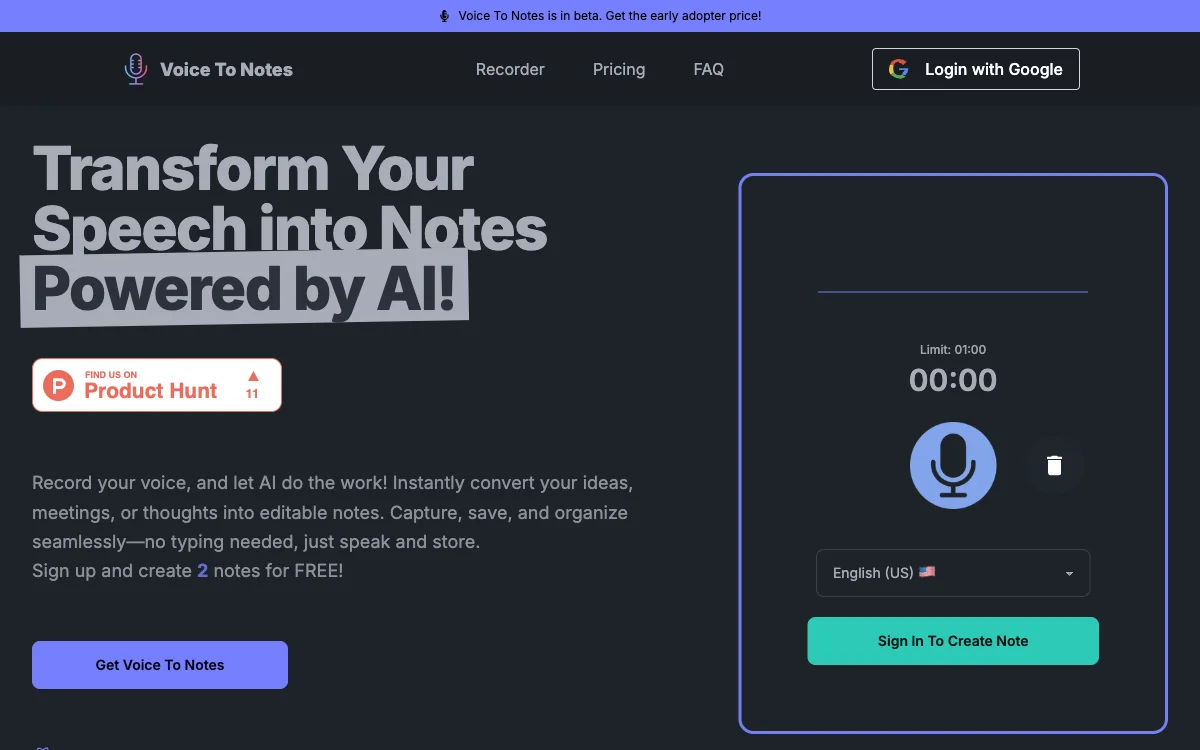 Voice To Notes: Transforming Speech into Editable Notes with AI