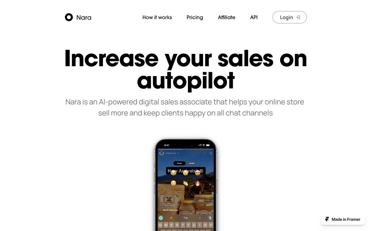 Nara: Automate Customer Engagement with AI-Powered Chatbot