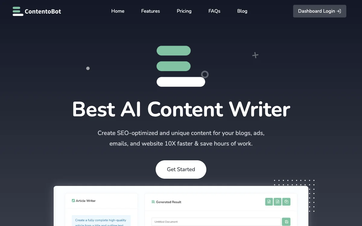 ContentoBot: AI-Powered Writing Assistant for SEO-Optimized Content