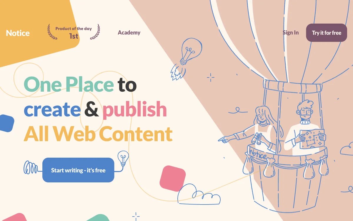 Notice: The AI-Powered Platform for Effortless Web Content Creation and More