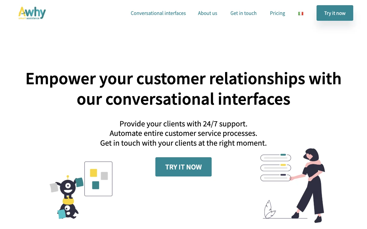 Awhy: AI-Powered Conversational Interfaces for Enhanced Customer Service