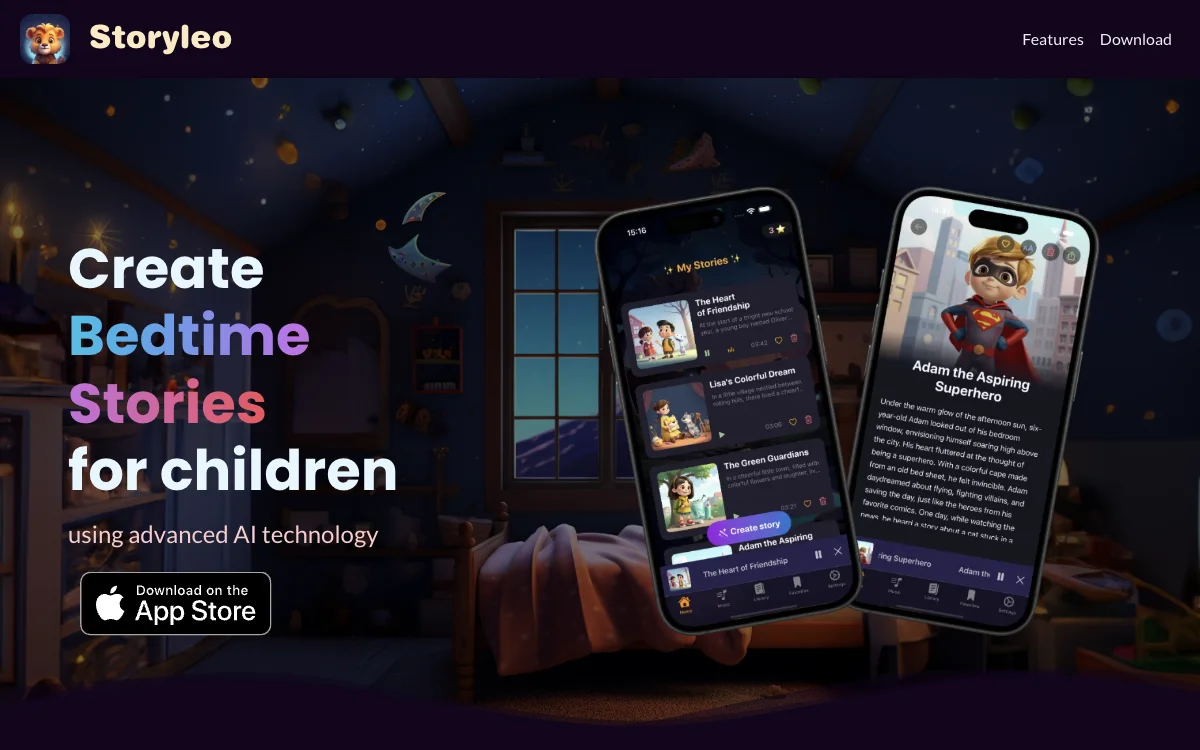 Storyleo - Enchanting Bedtime Stories with AI for Kids