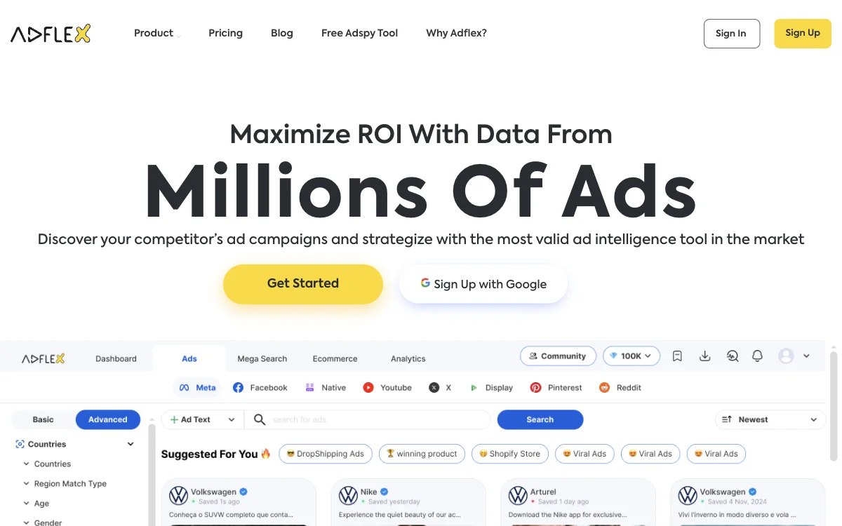 AdFlex: The AI Ad Intelligence Tool for Maximizing ROI