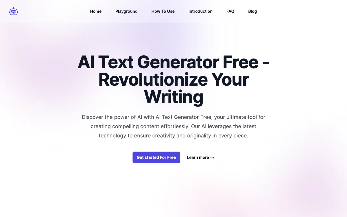 【AI Text Generator Free】 - Unleashing Creativity with Advanced AI