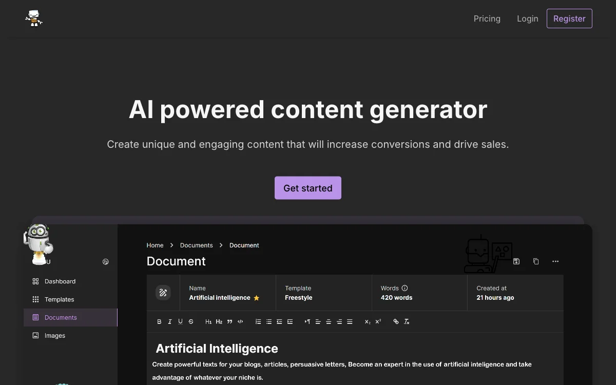 ARTIRO - Revolutionizing Content Creation with AI Power