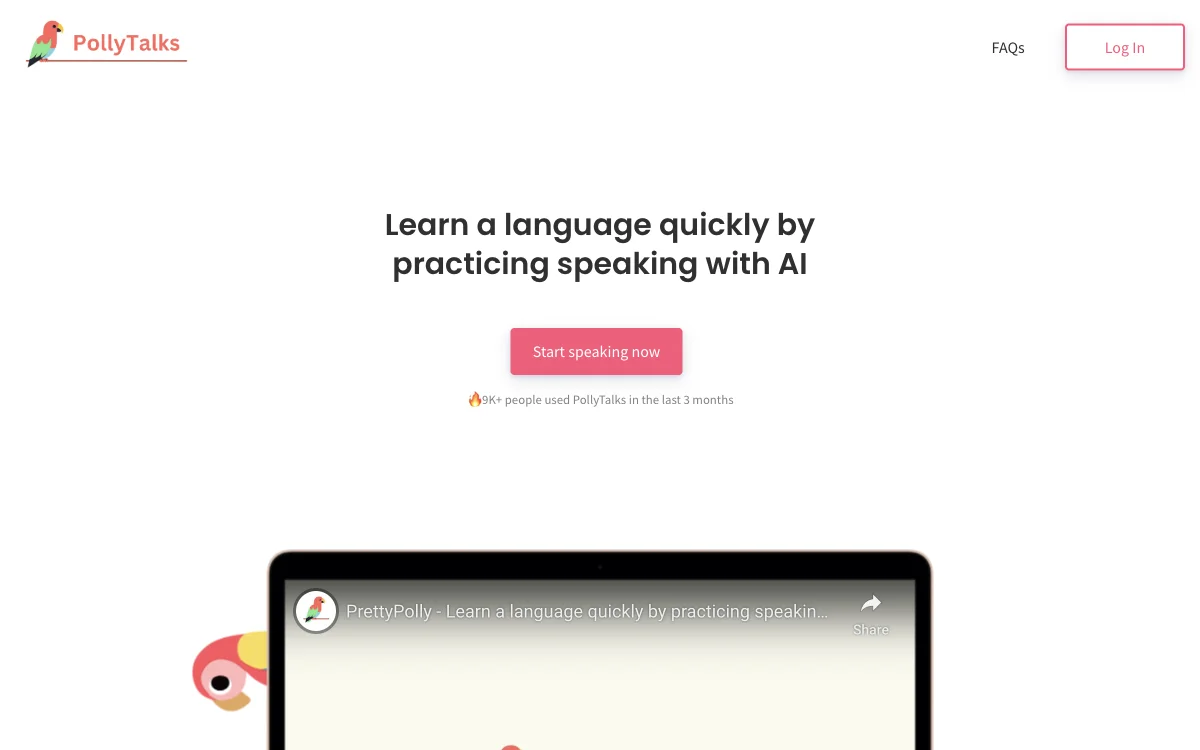 PollyTalks: Learn Languages Quickly with AI-Powered Speaking Practice