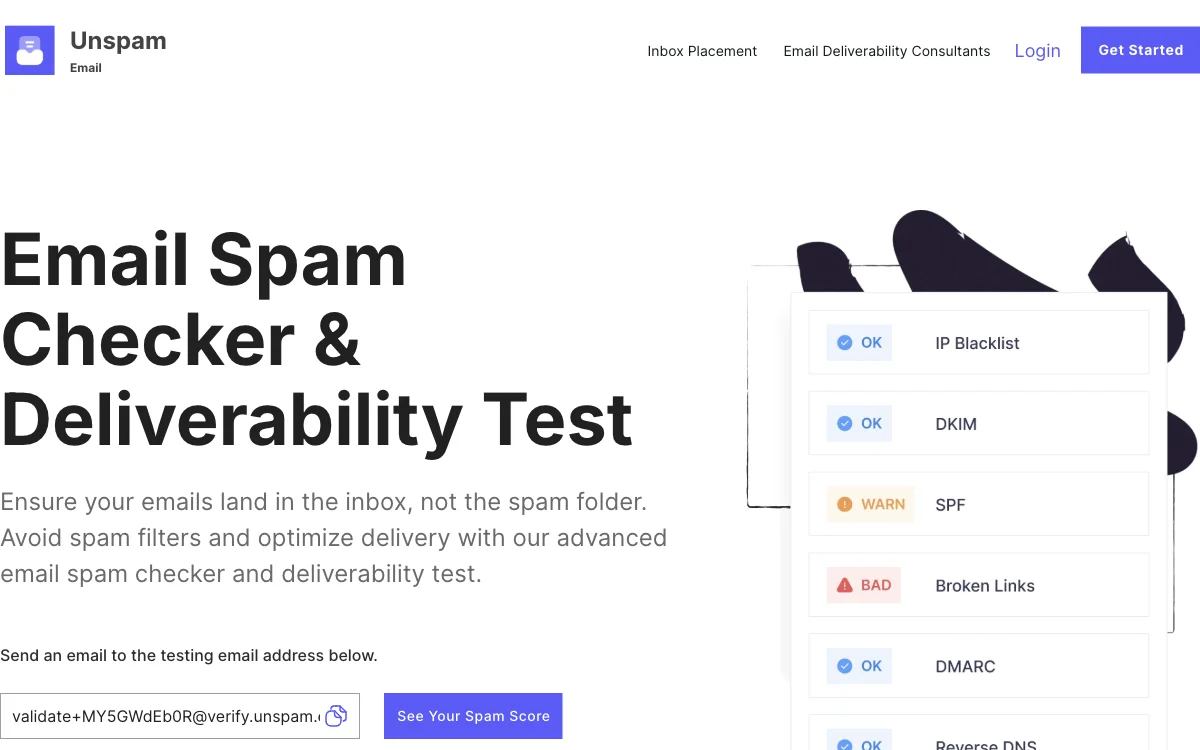 Unspam: The Ultimate Free Email Spam Checker & Deliverability Test