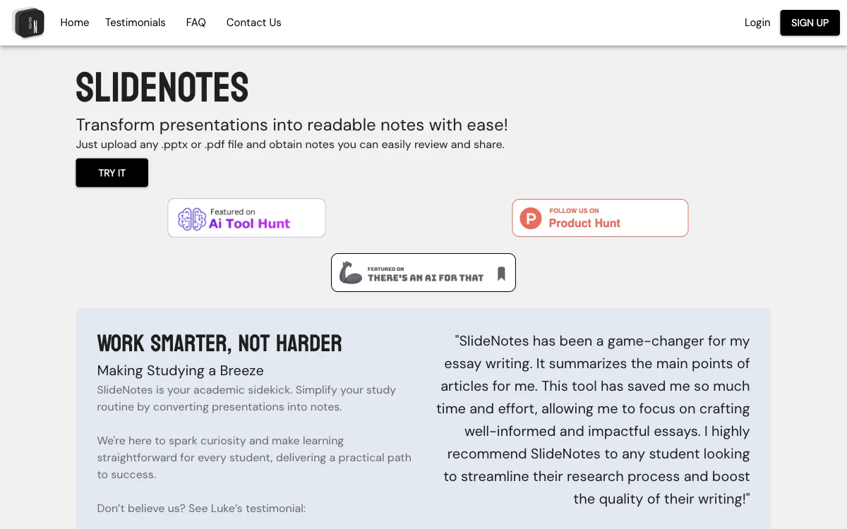 SlideNotes - Revolutionize Your Note-Taking Experience