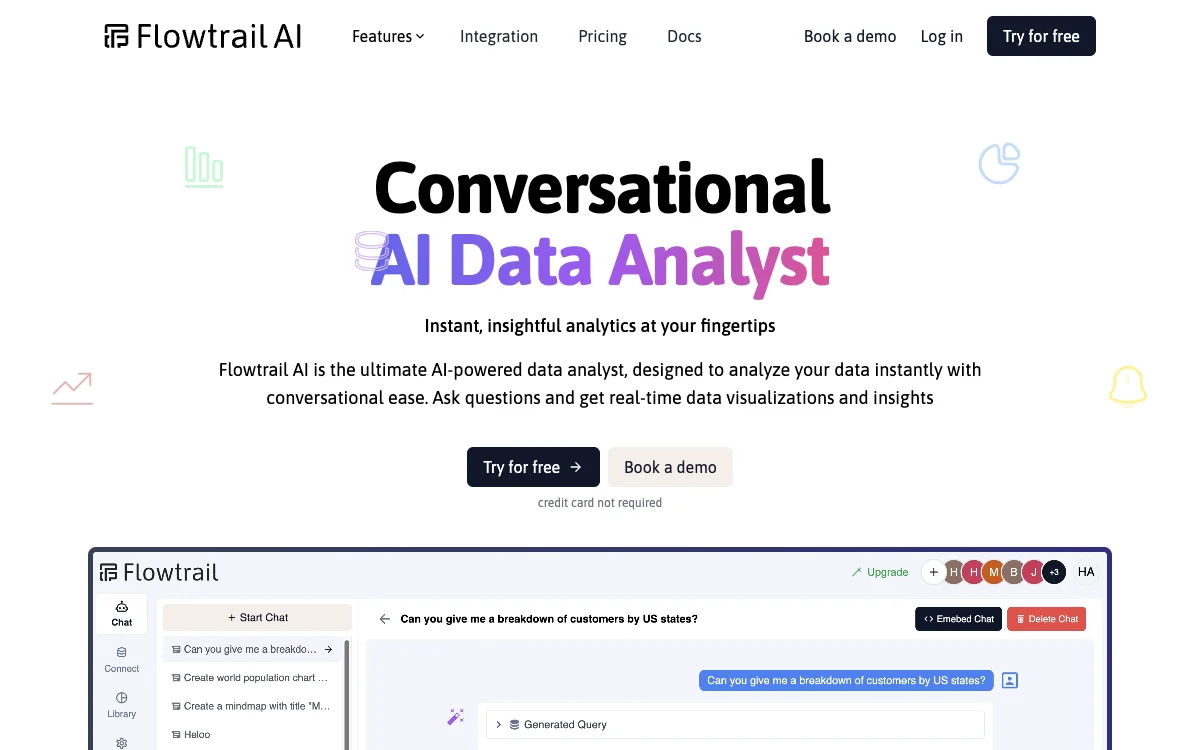 Flowtrail AI: Unlock Instant Insights with Conversational AI Data Analysis