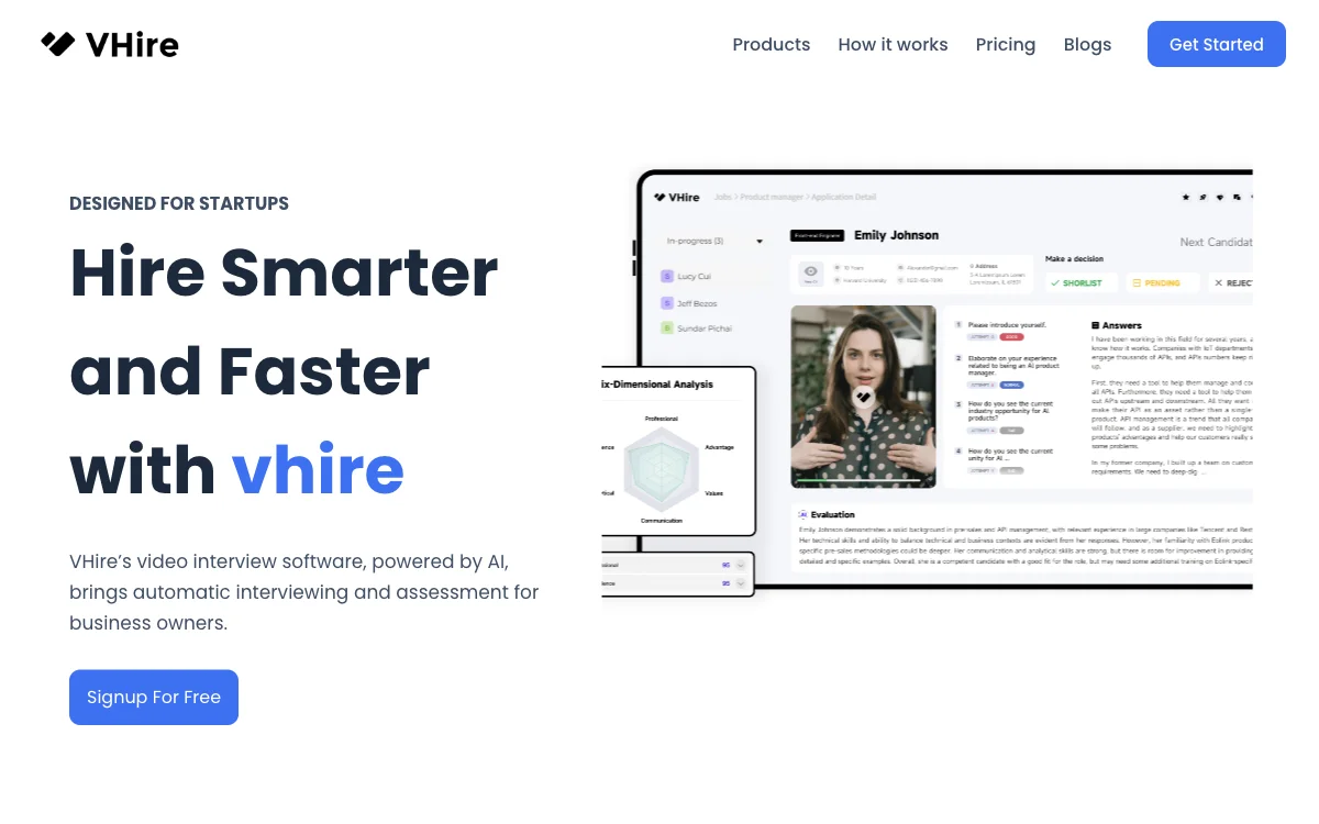 VHire: Revolutionizing Hiring with AI-Powered Video Interviews