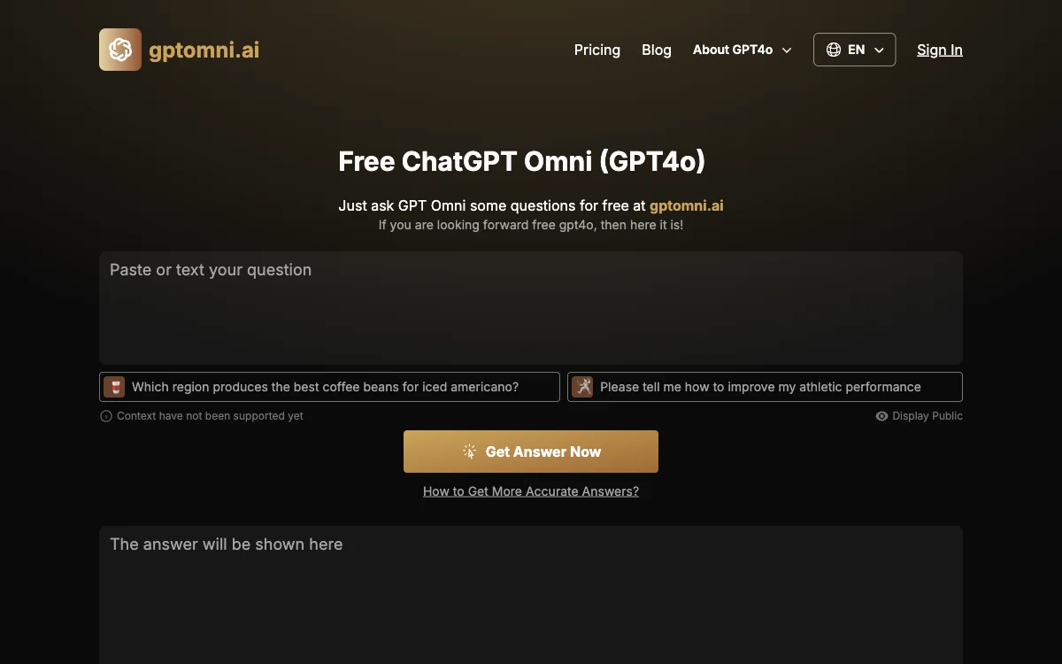 Free ChatGPT Omni (GPT4o): Chat Freely with Advanced AI Capabilities