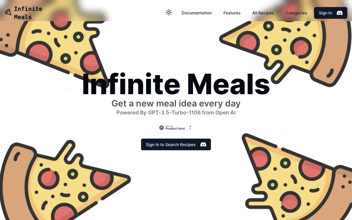 Infinite Meals: Täglich neue Essensideen