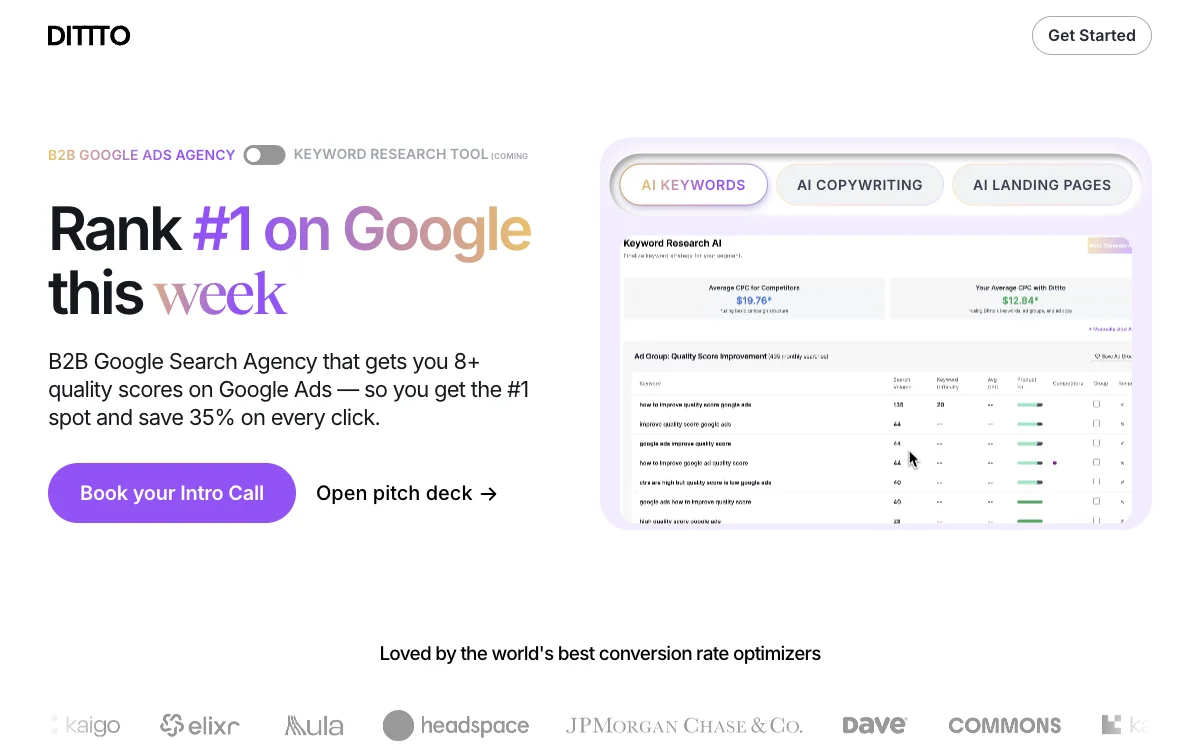 Dittto.ai: Your AI-Powered B2B Google Ads Agency for Top Rankings and Savings