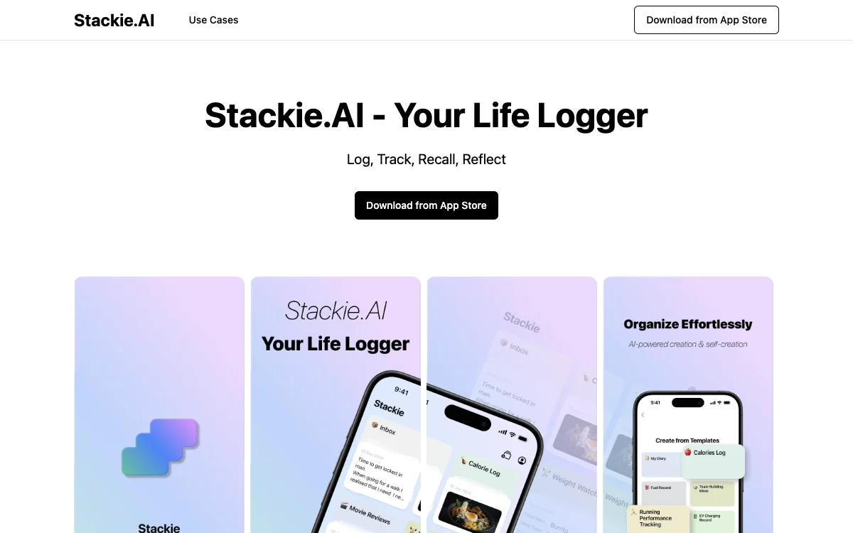 Stackie.AI: The AI-Powered Life Logger for Better Self-Understanding