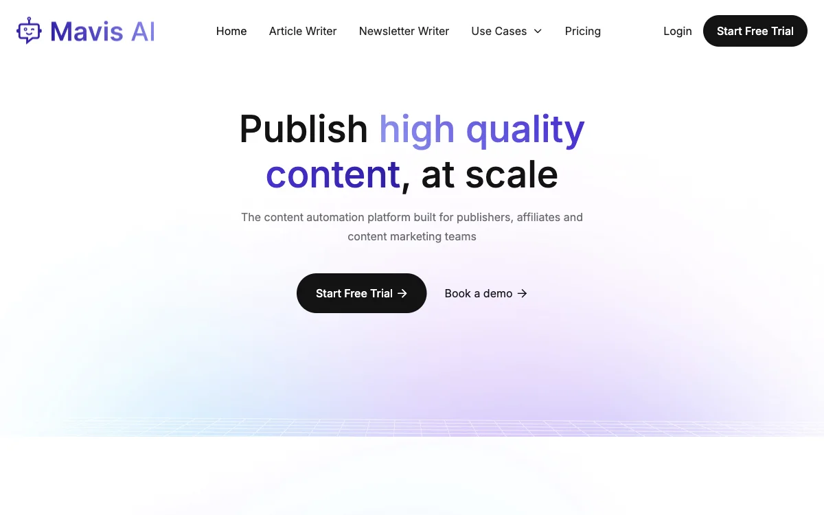 Mavis AI: Empowering Publishers, Affiliates & Marketing Teams with AI-Powered Content Generation