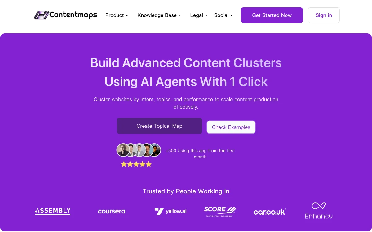 Contentmaps AI: Create Content Clusters At Scale with AI