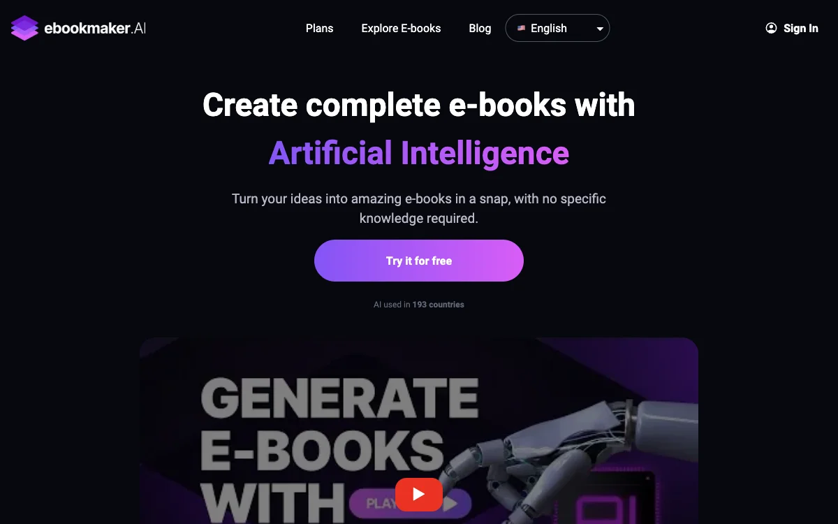 Ebookmaker：AI 助力，轻松创作个性化电子书