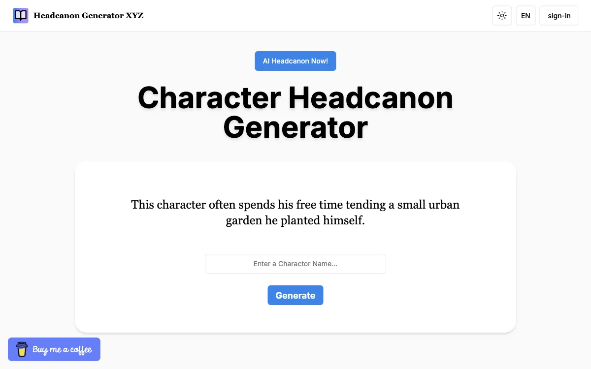 Headcanon Generator XYZ - Unleash Creativity with AI