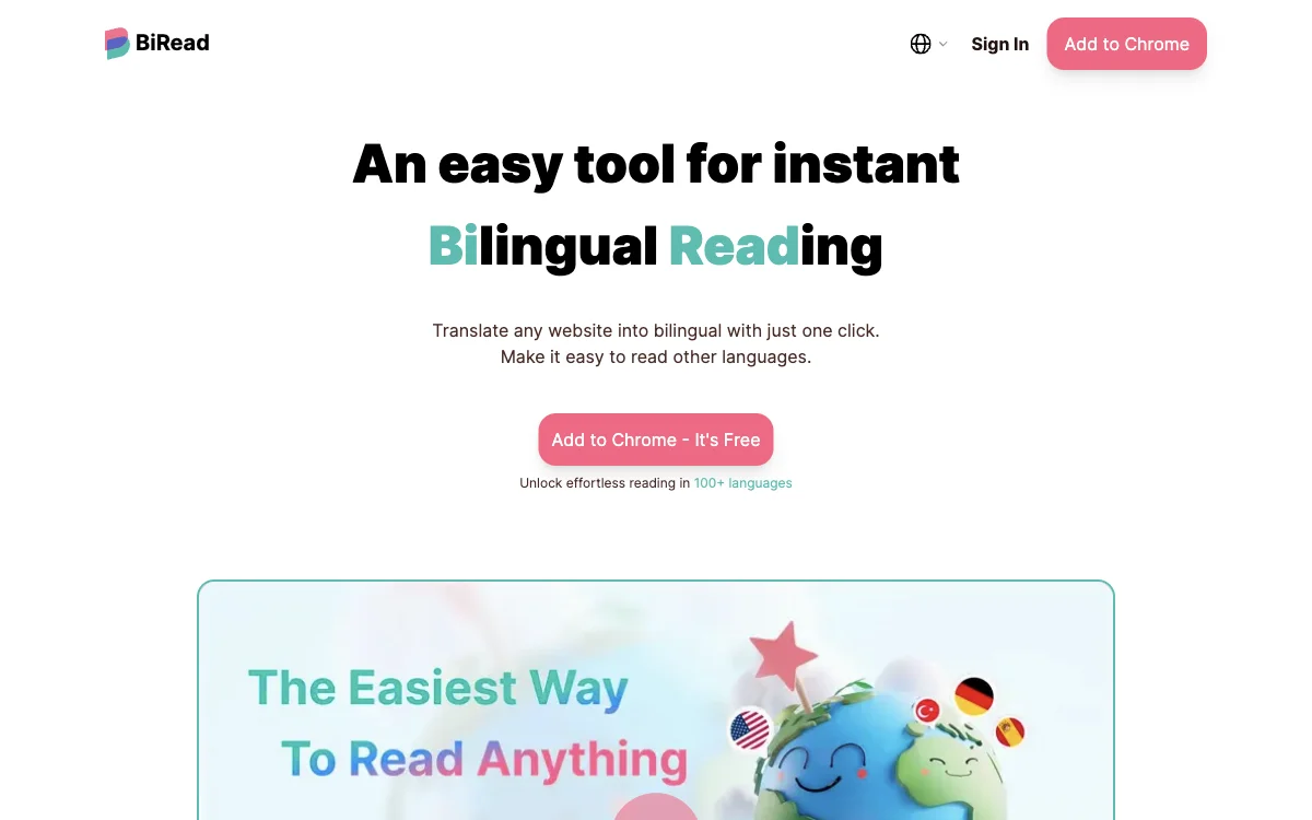 BiRead: The Free AI Tool for Effortless Bilingual Reading and Language Learning