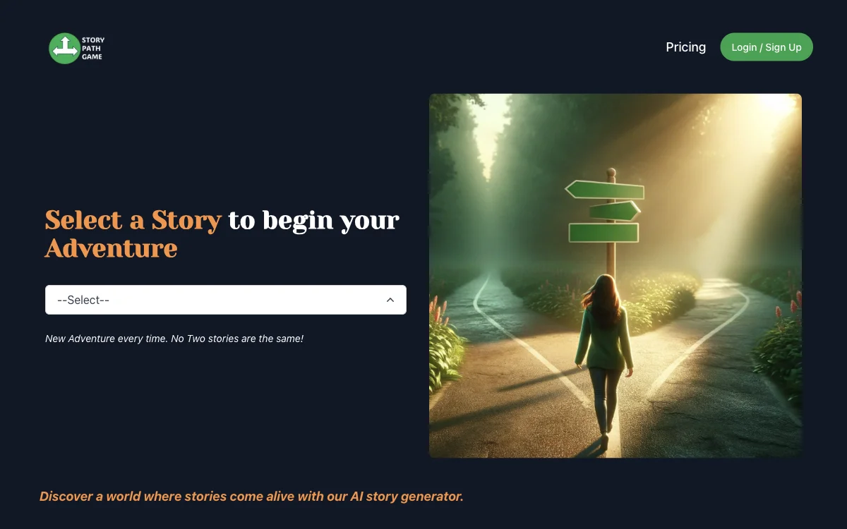 Storypathgame: AI-Powered Story Generator for Personalized Adventures