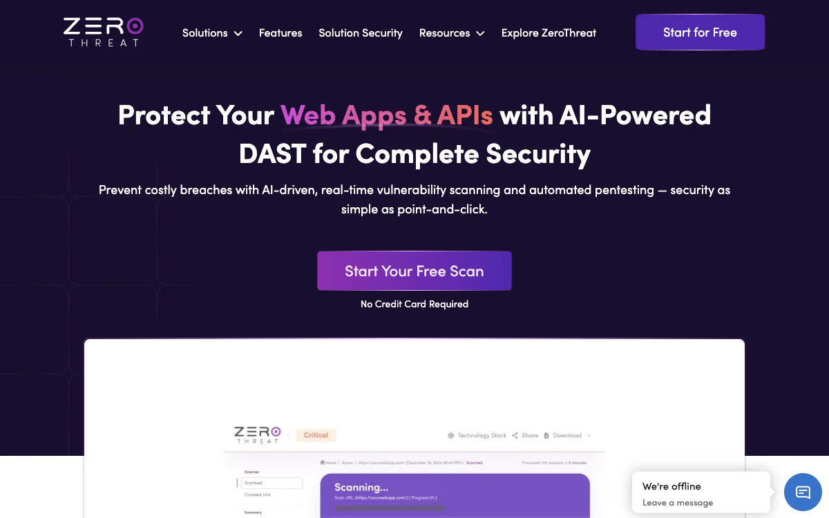 ZeroThreat: AI-Powered Security for Web Apps & APIs