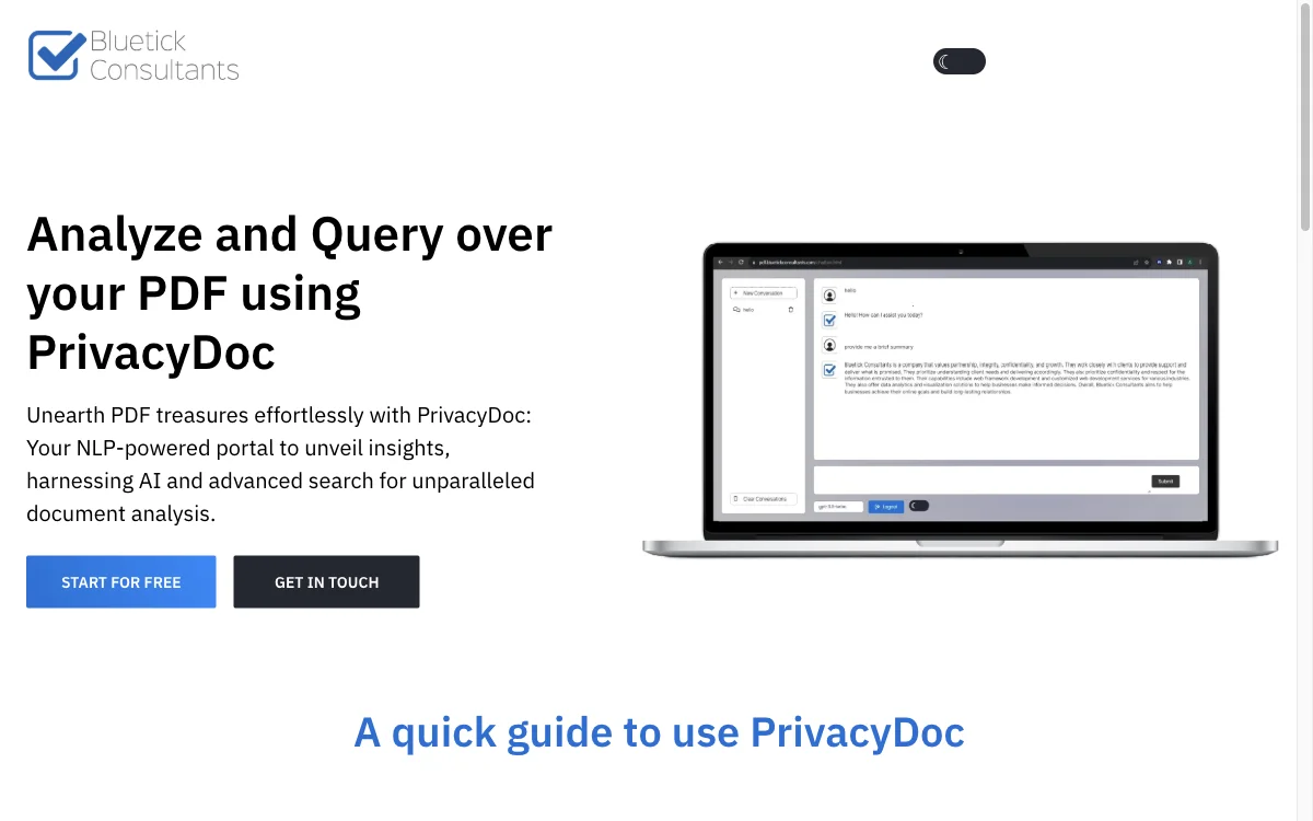 PrivacyDoc：轻松分析查询PDF，尽享AI驱动的文档洞察