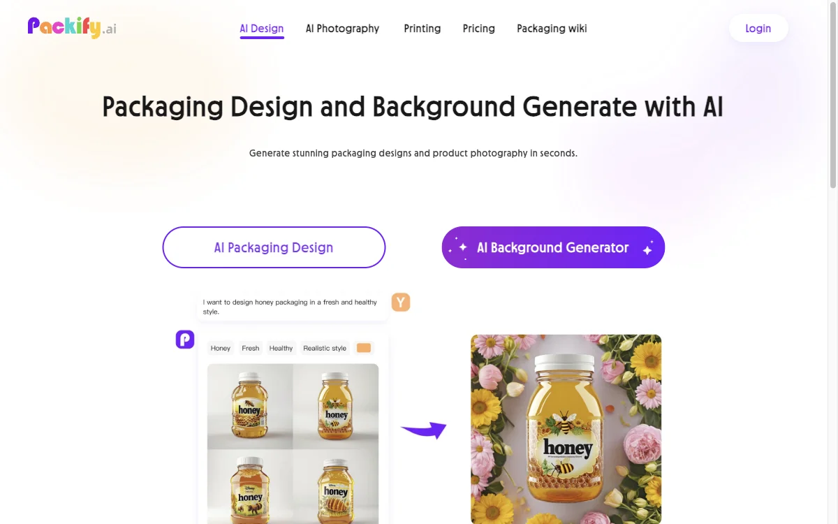 Packify.ai: Free AI Packaging Design & Background Generator for Enhanced Efficiency