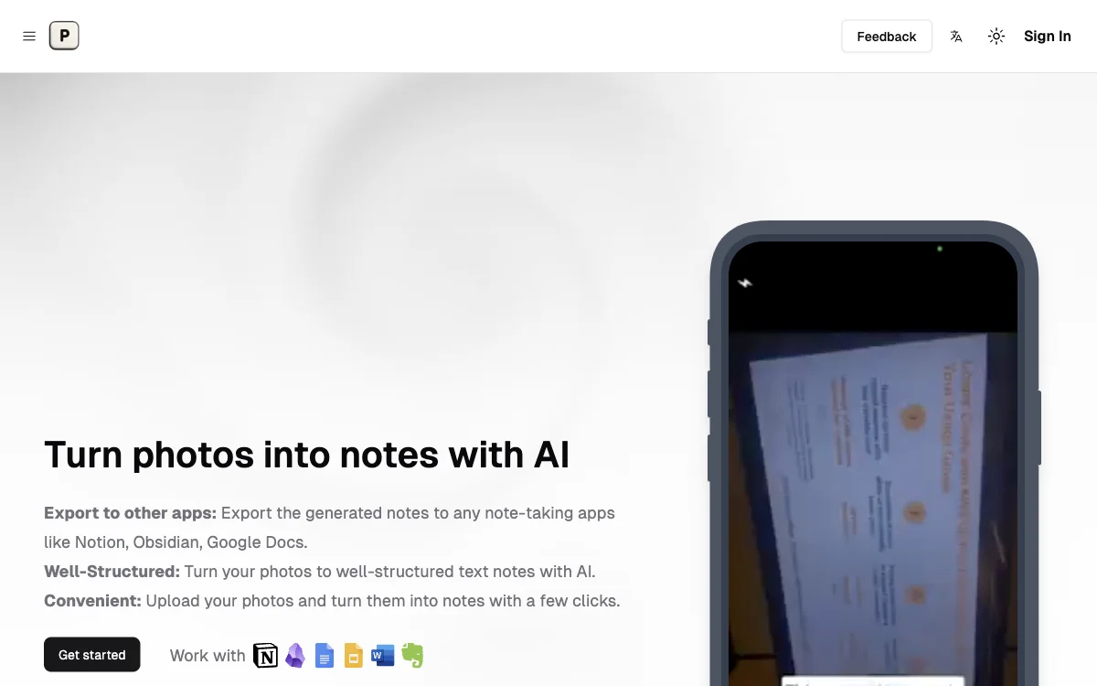 Pixno: Turn Photos into Knowledge with AI Note-Taking