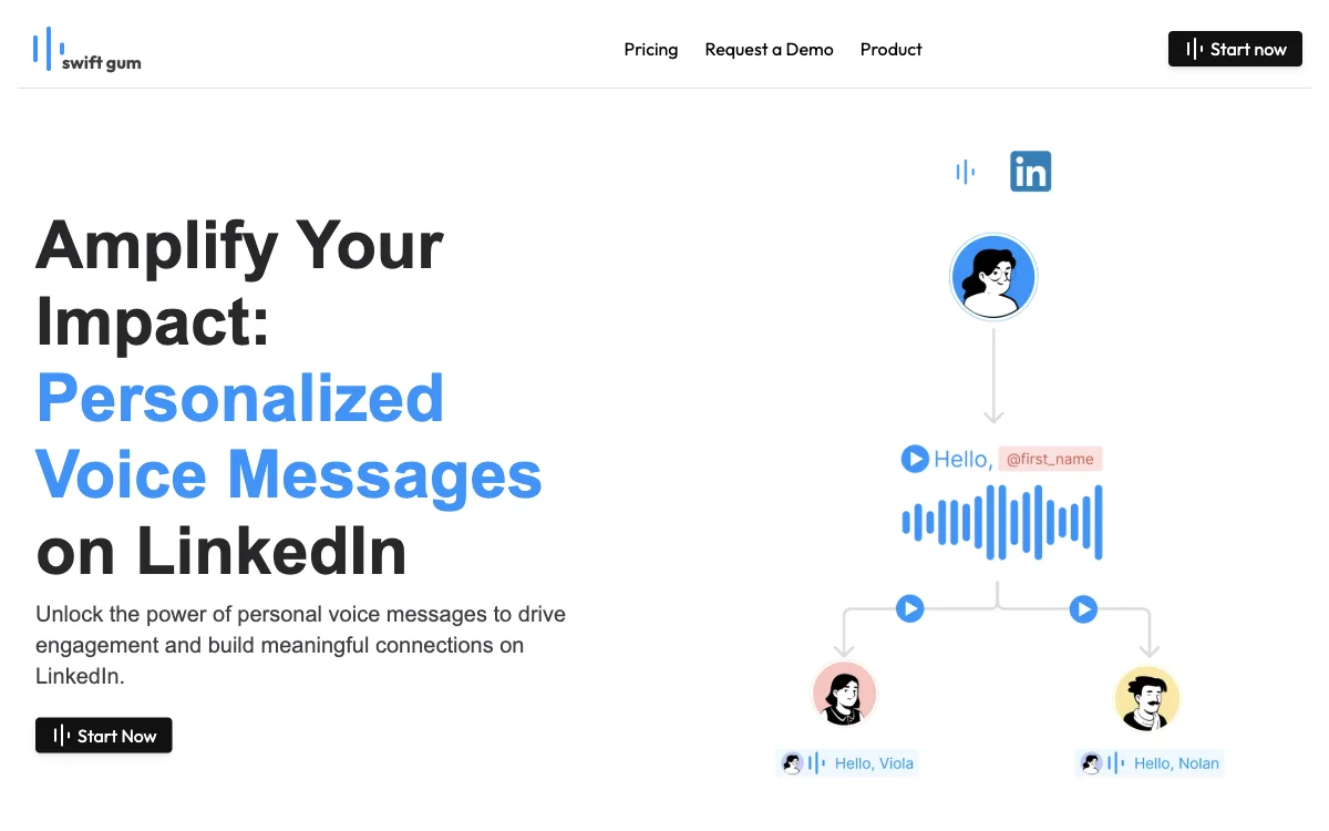 Swift Gum: Empowering LinkedIn with Personalized Voice Messages