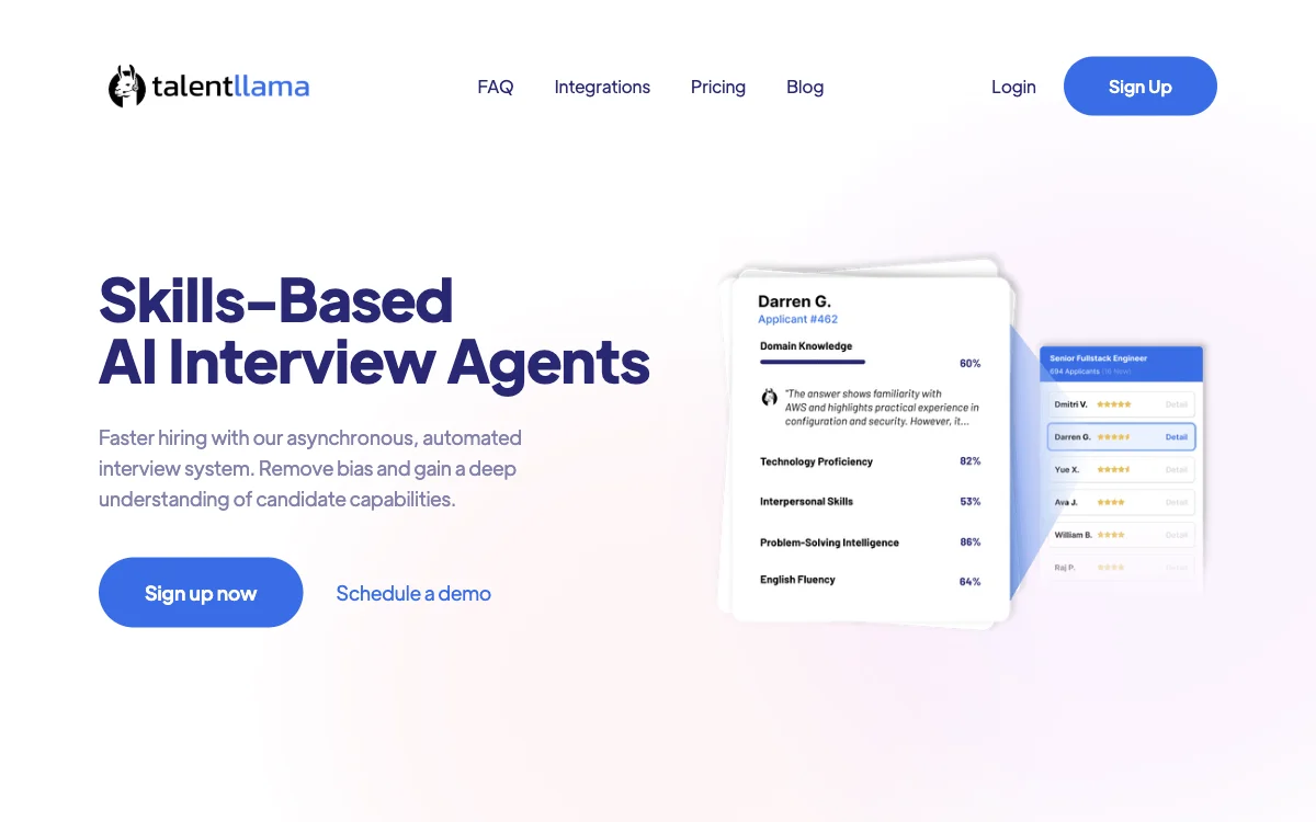 Talent Llama: Revolutionizing Hiring with AI Interviews