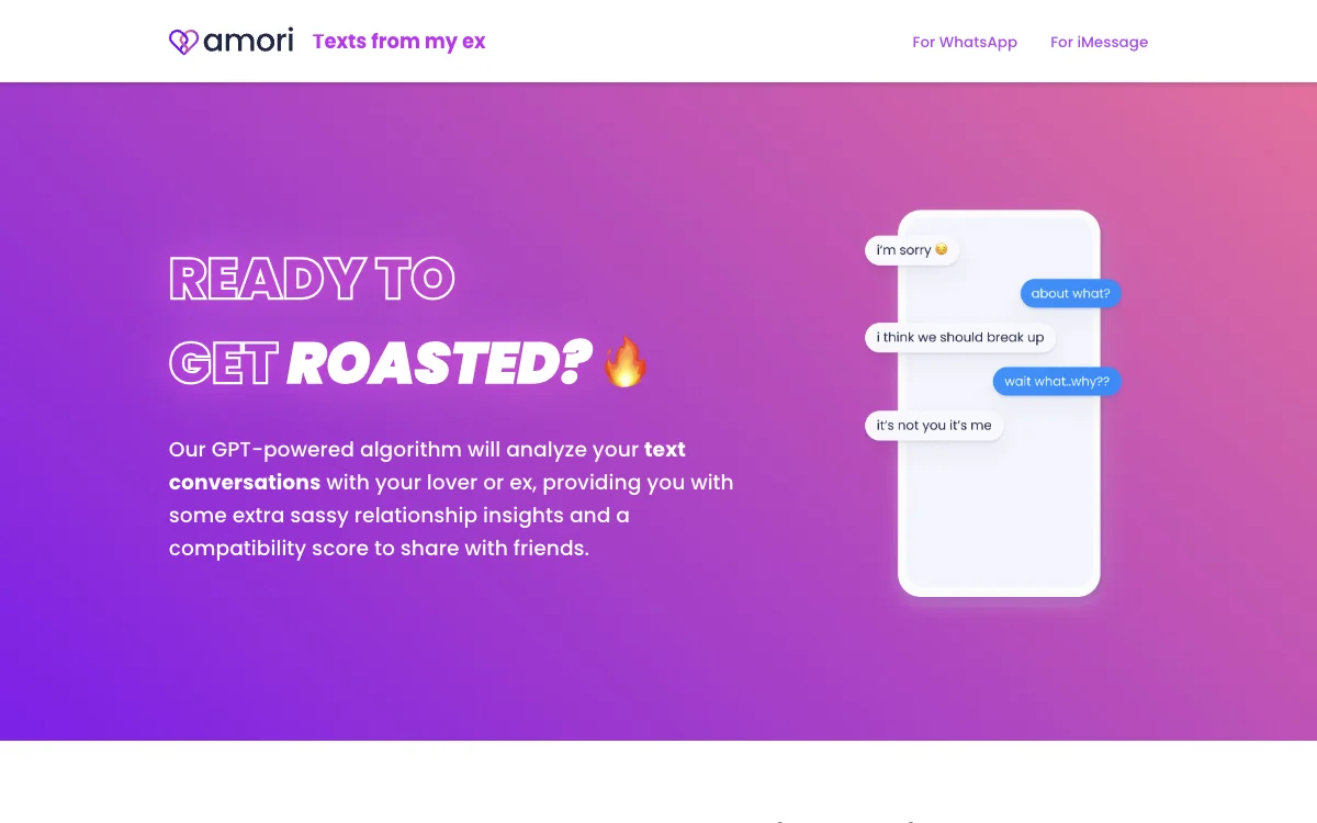 Amori: Analyze Texts for Relationship Insights