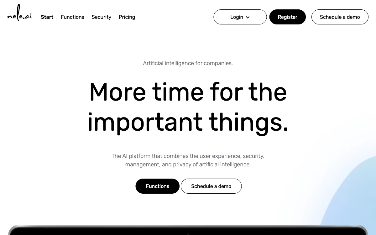 nele.ai: Secure AI for Companies - More Time for What Matters