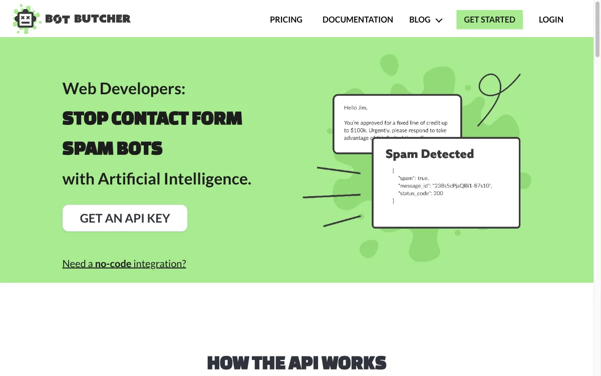 Bot Butcher: Stop Contact Form Spam with AI