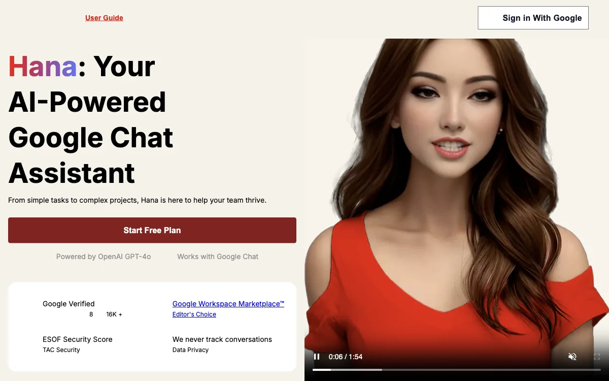 Hana : L'assistant Google Chat IA pour décupler votre productivité