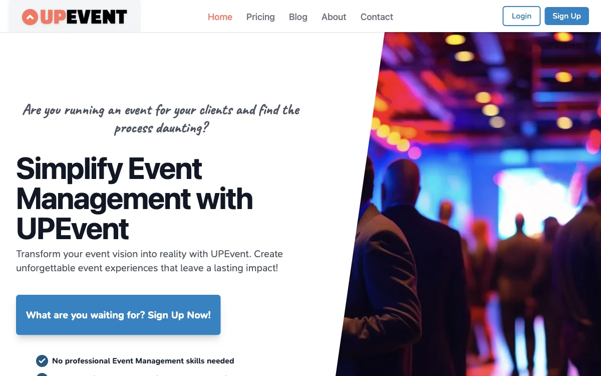UPEvent - Phần mềm quản lý sự kiện tối ưu
