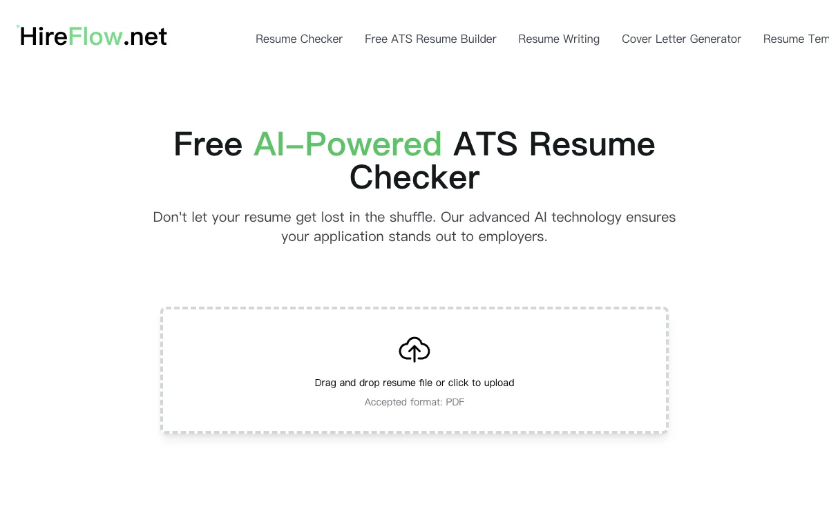 Enhance Your Resume with Hire Flow.net's AI-Powered Checker